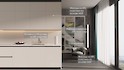 Полоса-вставка 33мм из HPL пластика F041 ST15 Камень Сонора белый в алюминиевую отбортовку Scilm под вставку
