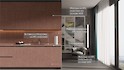 Полоса-вставка 33мм из HPL пластика F484 ST87 Спаркл Грэйн рустикальный в алюминиевую отбортовку Scilm под вставку