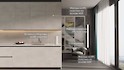 Полоса-вставка 33мм из HPL пластика F637 ST16 Хромикс белый в алюминиевую отбортовку Scilm под вставку