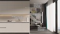 Полоса-вставка 33мм из HPL пластика U702 ST89 Кашемир серый в алюминиевую отбортовку Scilm под вставку