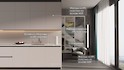 Полоса-вставка 33мм из HPL пластика U763 ST76 Серый перламутровый в алюминиевую отбортовку Scilm под вставку