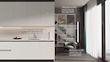 Полоса-вставка 33мм из HPL пластика W980 ST2 Белый платиновый в алюминиевую отбортовку Scilm под вставку