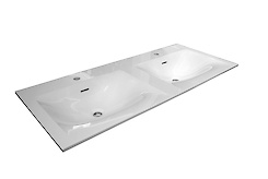 Умивальник для ванної кімнати Bulsan Linea 1205x515x160 з двома чашами