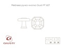 Меблева ручка-кнопка Giusti РГ 607 WPO775.000.00R3