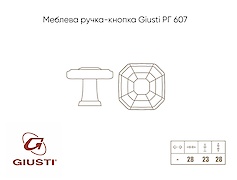 Мебельная ручка-кнопка Giusti РГ 607 WPO775.000.00R3 