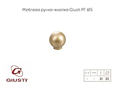 Меблева ручка-кнопка Giusti РГ 615 WPO201.030.00R4