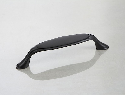 Меблева ручка Giusti РГ 622 M76.23.00.N4G чорний матовий з чорною матовою керамікою