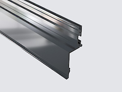 Профіль алюмінієвий  для виготовлення настінних рам під дзеркало в кольорі хром