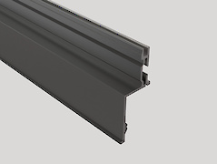 Профіль алюмінієвий0 для виготовлення настінних рам під дзеркало в кольорі антрацит