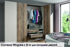 Комплект фурнитуры для системы со складными фасадами WingLine L 25 кг