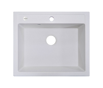 Мойка ADAMANT гранитная PRIZMA 590х500х200, цвет белый