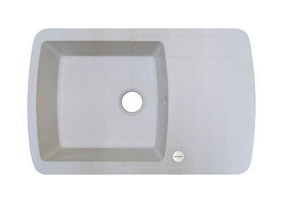 Мойка гранитная прямоугольная Adamant OPTIMAX 780х500х200, Белый 01