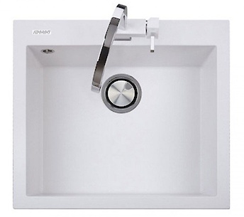 Мойка гранитная квадратная Adamant UNIVER 560х500х240, Белый 01