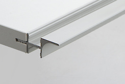 Профіль для фасадів без ручок (ФБР) в верхній модуль з пазами під LED-підсвічування з 2 сторін L = 5950мм, алюміній