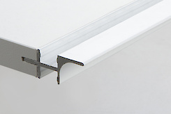 Профиль для фасадов без ручек (ФБР) в верхний модуль с пазами под LED-подсветку с 2 сторон L=5950мм, белый