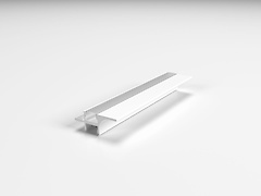 Профиль для фасадов без ручек (ФБР) в верхний модуль с пазами под LED-подсветку с 2 сторон L=5950мм, белый