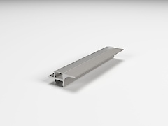 Профіль для фасадів без ручок (ФБР) в верхній модуль з пазами під LED-підсвічування з 2 сторін L = 5950мм, коньяк