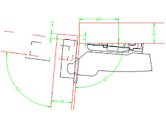 Кутовий адаптер для хрестоподібних монтажних планок Hettich 8099 кут 5 °(9072533)