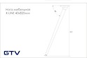 Нога мебельная GTV X-LINE с регулировкой наклона H=820мм, черная
