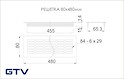 Решетка GTV 80x480мм черная