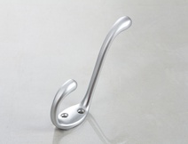 Мебельный крючок GTV MALAGA AO двойной, алюминий