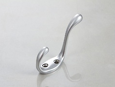 Мебельный крючок GTV MALAGA B0 двойной, алюминий