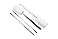 Пантограф GTV для одягу телескопічний 830-1150мм з газовим амортизатором модуль 875-1200мм (12кг), хром/білий (PG-GA83115-10)