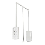 Пантограф GTV для одежды телескопический 600-830мм с масляным амортизатором  модуль 645-910мм (8кг), хром/белый (PG-ST6083-10)