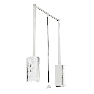 Пантограф GTV для одежды телескопический ST6083 с масляным амортизатором  модуль 645-910мм (8кг), хром/белый (PG-ST6083-10)