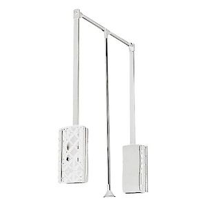 Пантограф GTV для одежды телескопический ST83115 с масляным амортизатором в модуль 875-1200мм (8кг),  хром/белый (PG-ST83115-10)