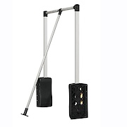 Пантограф GTV для одягу телескопічний 450-600 мм з масляним амортизатором модуль 545-700мм (8кг), хром/чорний (PG-ST4560-20)