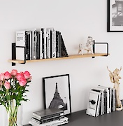 Полкодержатель консольный GTV BELT 230x220мм, черный матовый