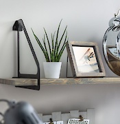 Полкодержатель консольный GTV INGRID, 230x260мм, черный матовый