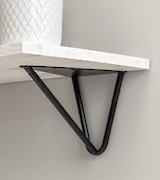 Полкодержатель консольный GTV WIRE 180x160мм, черный матовый