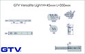 Направляющая шариковая GTV Versalite Light H=45мм L=350мм полного выдвижения с доводчиком