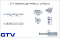 Направляющая шариковая GTV Versalite Light H=45мм L=400мм полного выдвижения с доводчиком