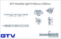 Направляющая шариковая GTV Versalite Light H=45мм L=550мм полного выдвижения с доводчиком
