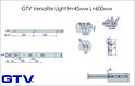 Направляющая шариковая GTV Versalite Light H=45мм L=600мм полного выдвижения с доводчиком