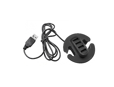 Адаптер GTV на 4 USB, чорний