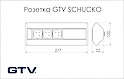 Удлинитель GTV угловой на 3 вилки и 2 USB, серебристый