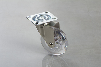 Меблевий ролик GTV BRAZYLIA D=75мм без гальма, прозорий