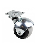 Мебельный ролик GTV SPAIN D=40мм без тормоза, черно-серый