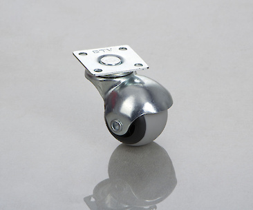 Мебельный ролик SPAIN D=50 без тормоза, черно-серый