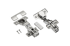 Петля GTV PRESTIGE полунакладная з дотягом монтажної планкою і заглушками