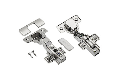 Завіса GTV PRESTIGE швидкознімна напівнакладна з дотягувачем монтажною планкою h=0 і заглушками