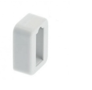 Крепление с заглушкой GTV для прямоугольной штанги,трубы закрытое ELITE, белая