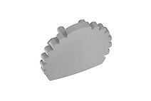Заглушка до LED профілю-штанги GLAX GTV сіра