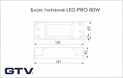 Блок питания GTV SLIM PRO 80W, 12V