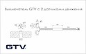 Выключатель GTV c 2 датчиками движения PIR II с проводом 2 м