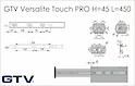 Направляющая шариковая GTV Versalite Touch PRO полного выдвижения Н=45 L=450 Push to open + Soft Close